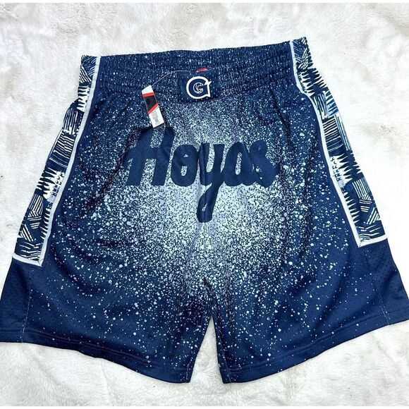 Mitchell & Ness Georgetown Hoyas NCAA Spray Paint Swingman Short 1996 Men Medium - Picture 1 of 4